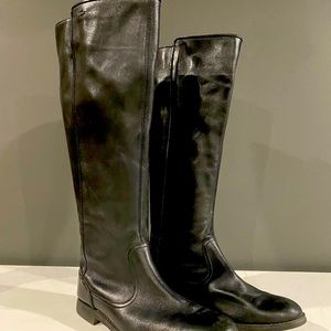 Lacoste black leather boots
